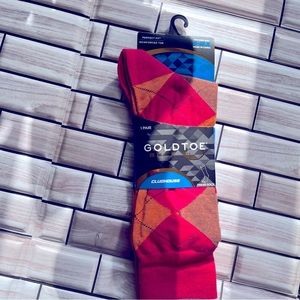 Gold Toe pink argyle golf socks